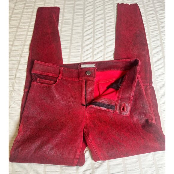 Gomez-Gracia London Unique Red Leather Pants, US8/UK14 - Picture 5 of 9
